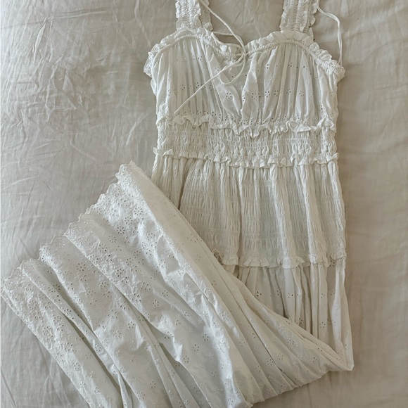 Gap x DOEN Dresses & Skirts - Gap x Doen White Eyelet Maxi Dress with Smocked Bodice